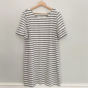 J. Crew Ruffle Sleeve T-shirt Dress